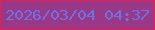 文字の大きさ：4、枠の色：e91d52、背景の色：993886、文字の色：6c73e6 無料ブログパーツのブログ時計