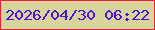 文字の大きさ：4、枠の色：e91f43、背景の色：d7d59b、文字の色：4f0ee1 無料ブログパーツのブログ時計