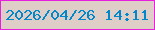 文字の大きさ：5、枠の色：e91fde、背景の色：dfcdc7、文字の色：0188cb 無料ブログパーツのブログ時計