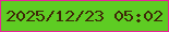 文字の大きさ：1、枠の色：e9239a、背景の色：5ecc23、文字の色：3e2808 無料ブログパーツのブログ時計