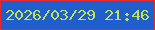 文字の大きさ：3、枠の色：e9282b、背景の色：215ecd、文字の色：bee259 無料ブログパーツのブログ時計