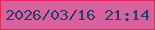 文字の大きさ：2、枠の色：e92857、背景の色：d8619e、文字の色：21436b 無料ブログパーツのブログ時計