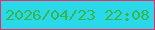 文字の大きさ：1、枠の色：e92c64、背景の色：29d8e9、文字の色：36b649 無料ブログパーツのブログ時計