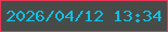 文字の大きさ：5、枠の色：e93556、背景の色：474c48、文字の色：0cc3e9 無料ブログパーツのブログ時計