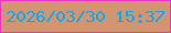 文字の大きさ：3、枠の色：e936c1、背景の色：d2956f、文字の色：09aaf4 無料ブログパーツのブログ時計