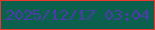 文字の大きさ：1、枠の色：e9382e、背景の色：0b614d、文字の色：4d3baa 無料ブログパーツのブログ時計