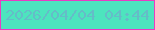 文字の大きさ：1、枠の色：e93cc3、背景の色：4de4be、文字の色：65bcc8 無料ブログパーツのブログ時計