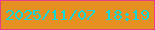 文字の大きさ：2、枠の色：e93e89、背景の色：e59021、文字の色：10d5d5 無料ブログパーツのブログ時計