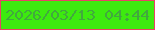 文字の大きさ：1、枠の色：e94166、背景の色：3dea0f、文字の色：41a93e 無料ブログパーツのブログ時計
