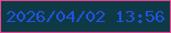 文字の大きさ：4、枠の色：e94695、背景の色：0e3a46、文字の色：2352dd 無料ブログパーツのブログ時計