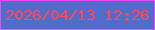 文字の大きさ：4、枠の色：e94bf9、背景の色：4f6dc9、文字の色：ff4758 無料ブログパーツのブログ時計