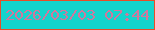 文字の大きさ：4、枠の色：e94d27、背景の色：14d4cc、文字の色：d1779d 無料ブログパーツのブログ時計