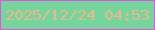 文字の大きさ：1、枠の色：e94ee9、背景の色：74d59d、文字の色：f2b58e 無料ブログパーツのブログ時計