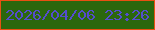 文字の大きさ：1、枠の色：e95012、背景の色：2b670d、文字の色：544dcd 無料ブログパーツのブログ時計