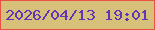 文字の大きさ：1、枠の色：e95243、背景の色：d7c17a、文字の色：6235b7 無料ブログパーツのブログ時計
