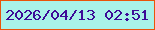 文字の大きさ：5、枠の色：e9540a、背景の色：a9f2e8、文字の色：3d0c97 無料ブログパーツのブログ時計