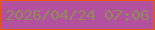 文字の大きさ：2、枠の色：e9550d、背景の色：b4519f、文字の色：8f8c5a 無料ブログパーツのブログ時計