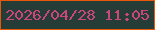 文字の大きさ：2、枠の色：e95608、背景の色：263c37、文字の色：cb467a 無料ブログパーツのブログ時計