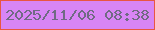 文字の大きさ：1、枠の色：e95642、背景の色：d885f5、文字の色：706a84 無料ブログパーツのブログ時計