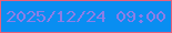 文字の大きさ：3、枠の色：e9607b、背景の色：098ef1、文字の色：8b7ee7 無料ブログパーツのブログ時計