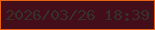 文字の大きさ：5、枠の色：e96316、背景の色：430d1a、文字の色：34322b 無料ブログパーツのブログ時計