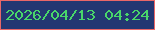 文字の大きさ：2、枠の色：e96768、背景の色：233772、文字の色：49d66a 無料ブログパーツのブログ時計