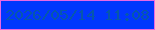 文字の大きさ：2、枠の色：e968e4、背景の色：0137fd、文字の色：0657ac 無料ブログパーツのブログ時計