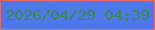 文字の大きさ：3、枠の色：e96966、背景の色：4e78e9、文字の色：3a894f 無料ブログパーツのブログ時計