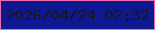文字の大きさ：1、枠の色：e96eab、背景の色：0f1890、文字の色：16181f 無料ブログパーツのブログ時計