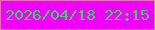 文字の大きさ：2、枠の色：e96fc0、背景の色：f101fc、文字の色：3ad95e 無料ブログパーツのブログ時計