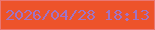 文字の大きさ：5、枠の色：e97772、背景の色：ed532a、文字の色：a073c4 無料ブログパーツのブログ時計