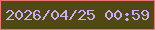 文字の大きさ：3、枠の色：e97778、背景の色：534814、文字の色：c2b1fc 無料ブログパーツのブログ時計
