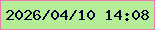 文字の大きさ：3、枠の色：e97baf、背景の色：b5ed96、文字の色：02042d 無料ブログパーツのブログ時計