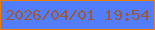 文字の大きさ：4、枠の色：e97e0d、背景の色：527efe、文字の色：9c5937 無料ブログパーツのブログ時計