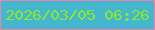 文字の大きさ：3、枠の色：e983ac、背景の色：44b7ce、文字の色：8de82d 無料ブログパーツのブログ時計