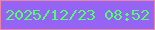 文字の大きさ：5、枠の色：e985a3、背景の色：9664f5、文字の色：51ff6d 無料ブログパーツのブログ時計