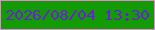 文字の大きさ：4、枠の色：e985d7、背景の色：139b03、文字の色：6b1dda 無料ブログパーツのブログ時計