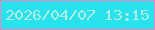 文字の大きさ：3、枠の色：e988c1、背景の色：2ae2ee、文字の色：b2eee0 無料ブログパーツのブログ時計