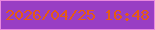 文字の大きさ：4、枠の色：e989df、背景の色：993ec4、文字の色：e45b15 無料ブログパーツのブログ時計