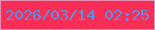 文字の大きさ：4、枠の色：e98db3、背景の色：f92e56、文字の色：5992eb 無料ブログパーツのブログ時計