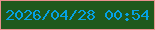 文字の大きさ：1、枠の色：e9908d、背景の色：1f591c、文字の色：05a1e4 無料ブログパーツのブログ時計