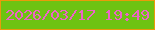 文字の大きさ：1、枠の色：e99b0a、背景の色：6ec312、文字の色：ec64c7 無料ブログパーツのブログ時計