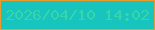 文字の大きさ：2、枠の色：e99c2e、背景の色：17c5be、文字の色：36d6ac 無料ブログパーツのブログ時計