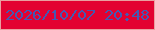 文字の大きさ：5、枠の色：e99fa0、背景の色：e30131、文字の色：4459b2 無料ブログパーツのブログ時計