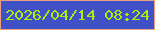 文字の大きさ：5、枠の色：e9a080、背景の色：4050c5、文字の色：b0eb0e 無料ブログパーツのブログ時計