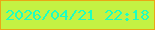 文字の大きさ：4、枠の色：e9a716、背景の色：c4f243、文字の色：1cffc1 無料ブログパーツのブログ時計