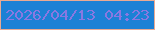 文字の大きさ：5、枠の色：e9aa93、背景の色：1c81d5、文字の色：8978e1 無料ブログパーツのブログ時計