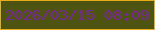 文字の大きさ：1、枠の色：e9ab18、背景の色：4d5412、文字の色：7b2698 無料ブログパーツのブログ時計