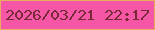 文字の大きさ：4、枠の色：e9ab5d、背景の色：f656a6、文字の色：772936 無料ブログパーツのブログ時計