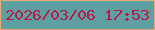 文字の大きさ：1、枠の色：e9ac74、背景の色：5d9fa2、文字の色：b61c47 無料ブログパーツのブログ時計